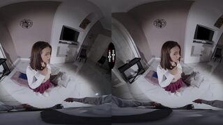 College Coed Learns Her Lesson: Sucking VR Dicks for Grades