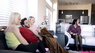 Family Creampie - S2:E6 - Stepfamily Threesome Orgy & Charades Fun