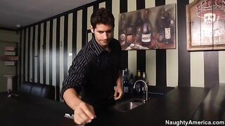 Giselle Leon fucking in the floor with her natural tits