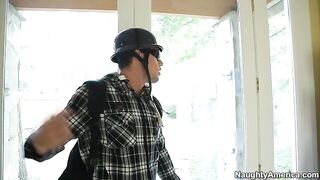 Maddy O'Reilly fucking in the couch with her innie pussy