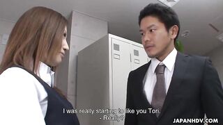 Office Whore Rei Haruka: Colleague Fucks Her Wildly in Vagina